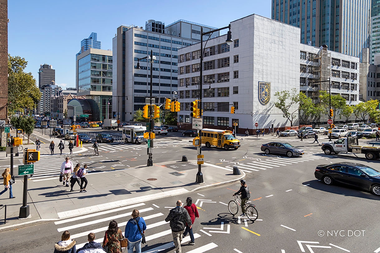 A busy city street