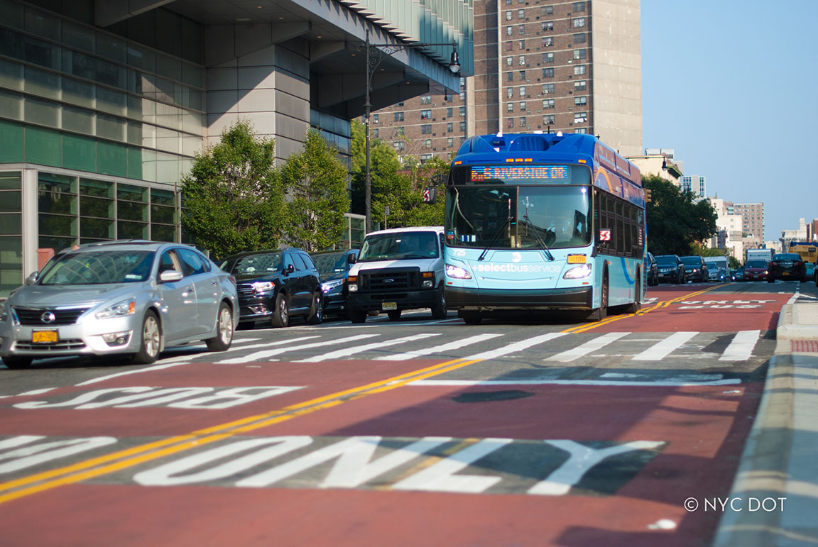 Picture of a bus lane